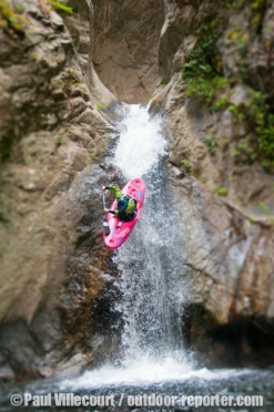 112 - Extreme kayaking in the "LLech" canyon, France.